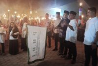 Caption : Walikota Langsa melepas pawai obor dalam rangka menyambut Tahun Baru Islam 1 Muharram 1447 H di Gampong Baroh.(doc)langsa.klikindonesia.co