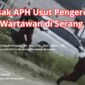 Caption: Foto saat kejadian pengeroyokan wartawan di Serang Banteng,  Kamis (21/08/2025); Insert Foto: Ketua DPP PJS Div Advokasi dan Pembelaan Wartawan serta, Ketua DPD PJS Banten.
