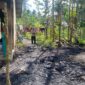 Caption: Foto Rumah yang dilanda kebakaran di Dusun Mon Jiem Jiem, Desa Alue Bu Alue Nireh, Kecamatan Peureulak Timur, Kabupaten Aceh Timur.