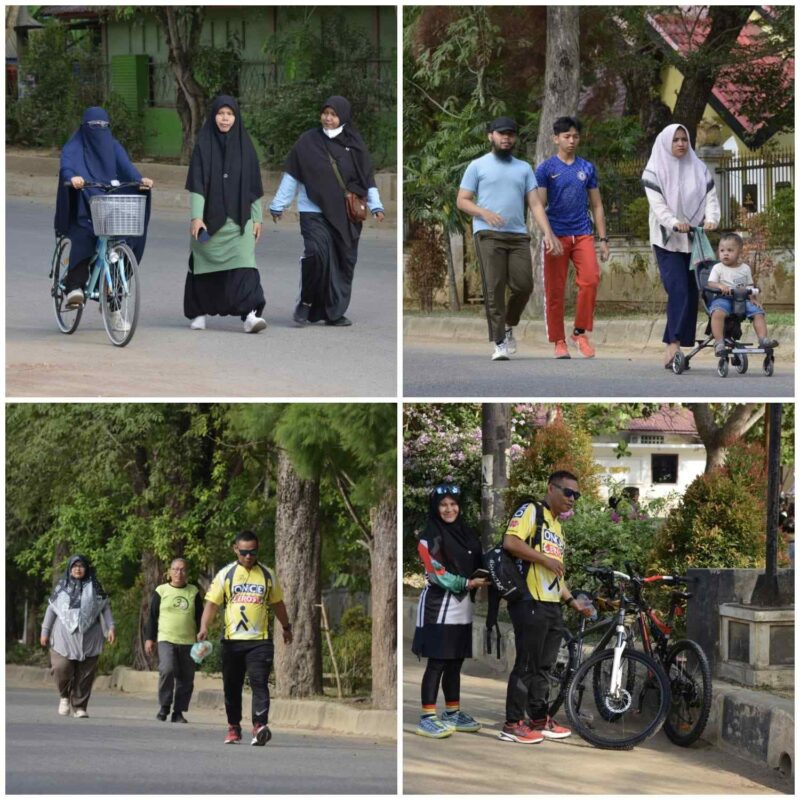 Caption: Masyarakat melakukan Car Free Day (CFD)