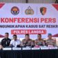 Caption:Satuan Reserse Kriminal(Sat Reskrim) Polres Langsa, menggelar konfrensi pers di Mapolres Langsa, Selasa (14/04/2026).